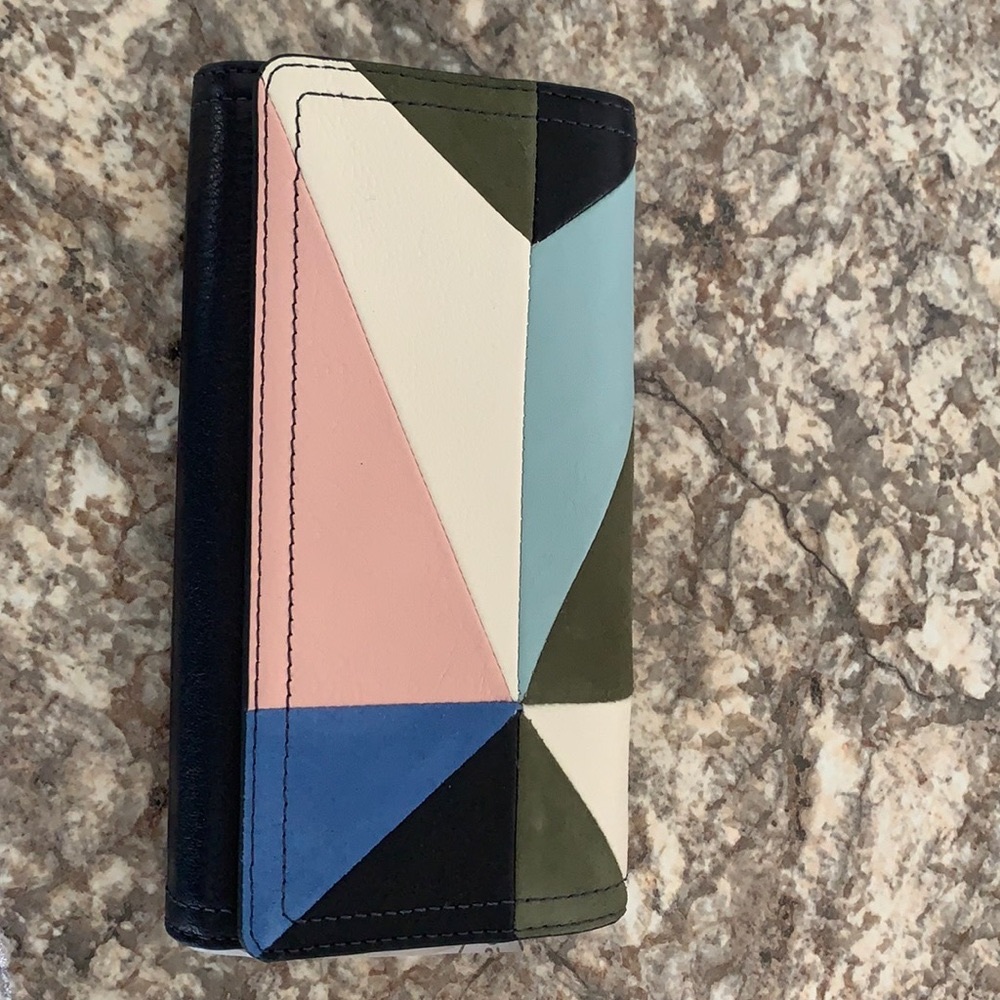 Fossil light patchwork leather wallet